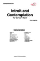 Introit and Contemplation Concert Band sheet music cover